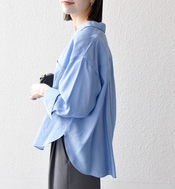 SHIPS any「《追加予約》SHIPS any:〈手洗い可能〉オープン カラー ポケット シャツ」|シャツ・ブラウス|