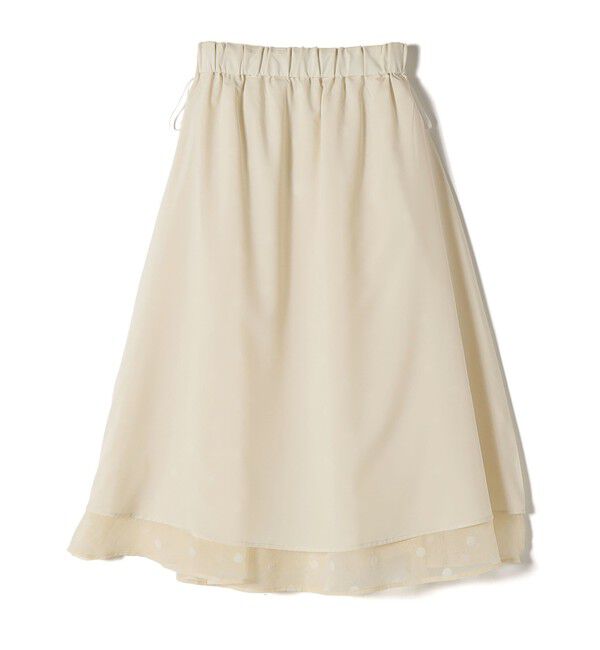SHIPS Colors 「SHIPS Colors:〈手洗い可能〉シアー フロッキー ドット フレア スカート◇」|フレア|
