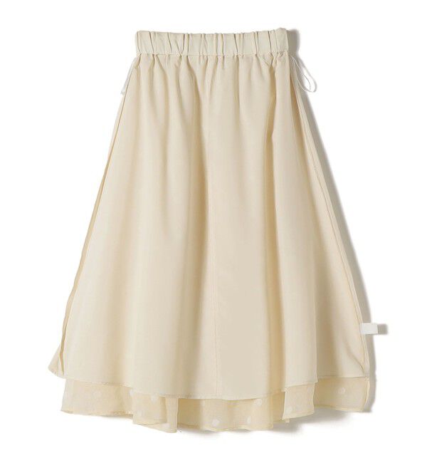 SHIPS Colors 「SHIPS Colors:〈手洗い可能〉シアー フロッキー ドット フレア スカート◇」|フレア|