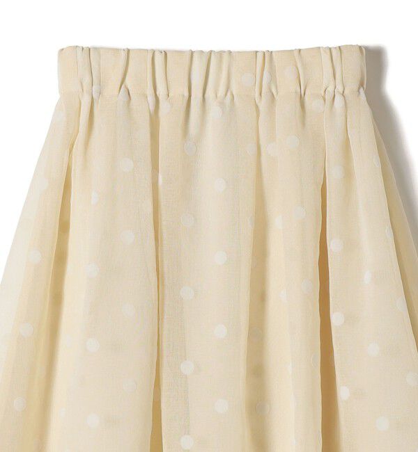 SHIPS Colors 「SHIPS Colors:〈手洗い可能〉シアー フロッキー ドット フレア スカート◇」|フレア|