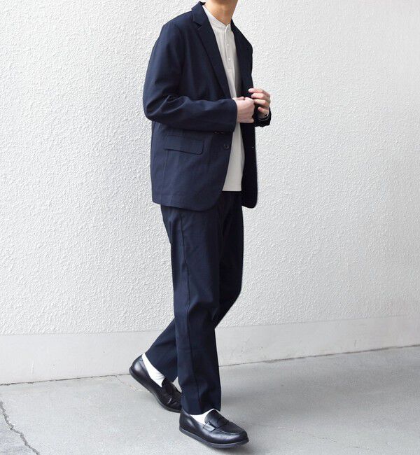 SHIPS any「SHIPS any:〈通気性/遮熱〉CALCULO(R) サマー トロピカル セットアップ スーツ 26SS◇」|スーツ|ネイビー