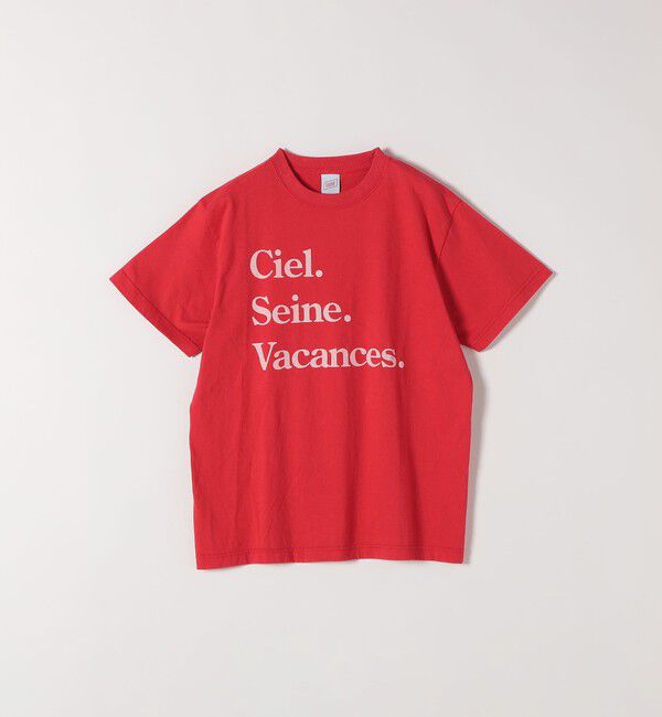 SHIPS any「《一部追加予約》TRICOMER:〈洗濯機可能〉フレンチ ロゴ プリント TEE」|Tシャツ・カットソー|