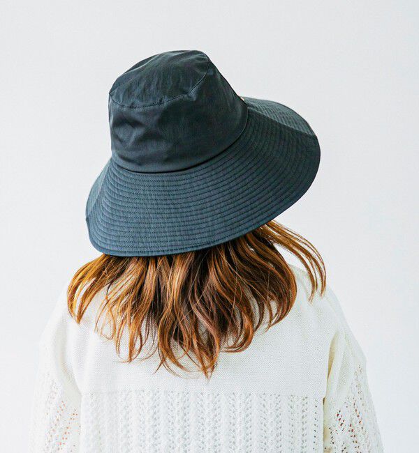 quaranciel「quaranciel:〈UVカット/接触冷感/撥水加工/手洗い可能〉ワイド ブリム ハット」|ハット|ブラック