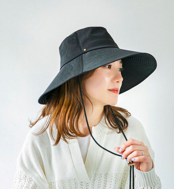 quaranciel「quaranciel:〈UVカット/接触冷感/撥水加工/手洗い可能〉ワイド ブリム ハット」|ハット|