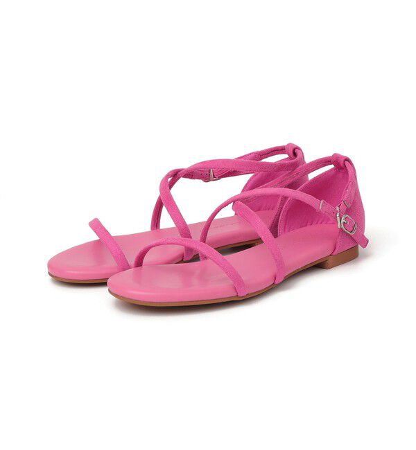 SHIPS any「【SHIPS any別注】eblouna: フラット ナロー ストラップ サンダル」|サンダル|