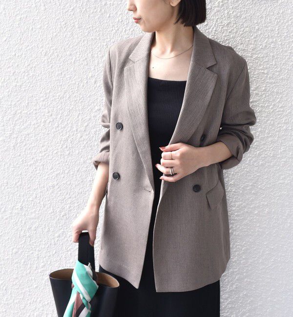 SHIPS Colors 「SHIPS Colors:〈手洗い可能〉デラオックス ダブルボタン ジャケット2（セットアップ対応可能）◇」|テーラードジャケット|ブラウン