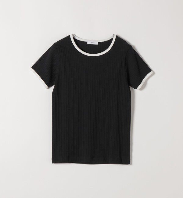 SHIPS any「SHIPS any:〈洗濯機可能〉テレコ リブ バイカラー ショートスリーブ TEE」|Tシャツ・カットソー|