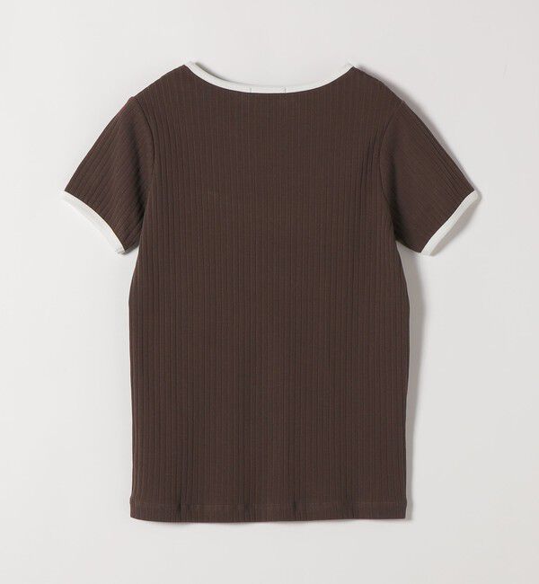 SHIPS any「SHIPS any:〈洗濯機可能〉テレコ リブ バイカラー ショートスリーブ TEE」|Tシャツ・カットソー|