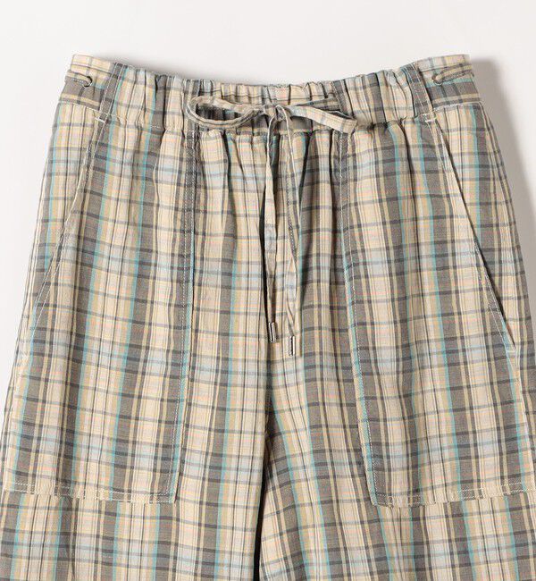SHIPS any「SHIPS any:〈洗濯機可能〉リネン ミックス イージー ベイカー パンツ（チェック）」|その他|