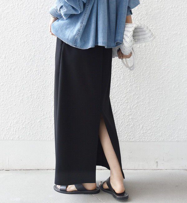 SHIPS for women「堀田茜&times;SHIPS:〈手洗い可能〉ベルト 付き ジョーゼット スカート」|スカート|