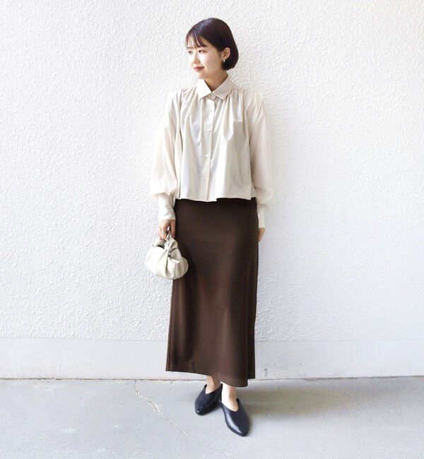 SHIPS for women「堀田茜&times;SHIPS:〈手洗い可能〉ベルト 付き ジョーゼット スカート」|スカート|
