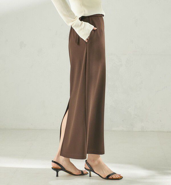 SHIPS for women「堀田茜&times;SHIPS:〈手洗い可能〉ベルト 付き ジョーゼット スカート」|スカート|