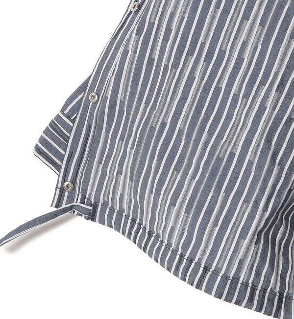 SHIPS for women「【WEB限定】〈手洗い可能〉ストライプ フード 羽織り シャツ」|シャツ・ブラウス|