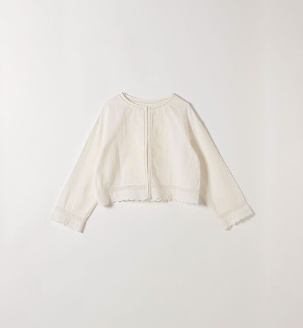 SHIPS any「SHIPS any:〈手洗い可能〉リネンミックス ハシゴレース コンパクト シャツ カーディガン」|カーディガン|