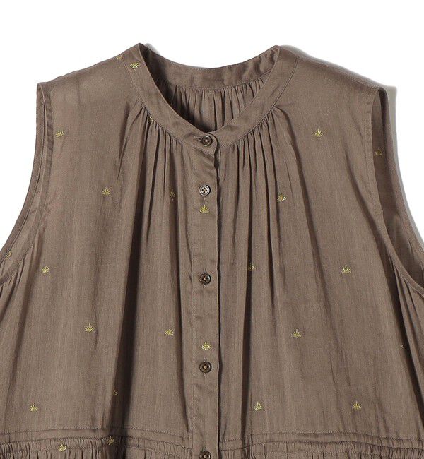 SHIPS for women「《予約》〈手洗い可能〉コットン オーガンジー 刺繍 ウエスト ドロスト ワンピース」|ワンピース|