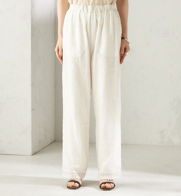 SHIPS for women「《予約》〈手洗い可能〉パッチワーク レース ドロスト パンツ」|その他|