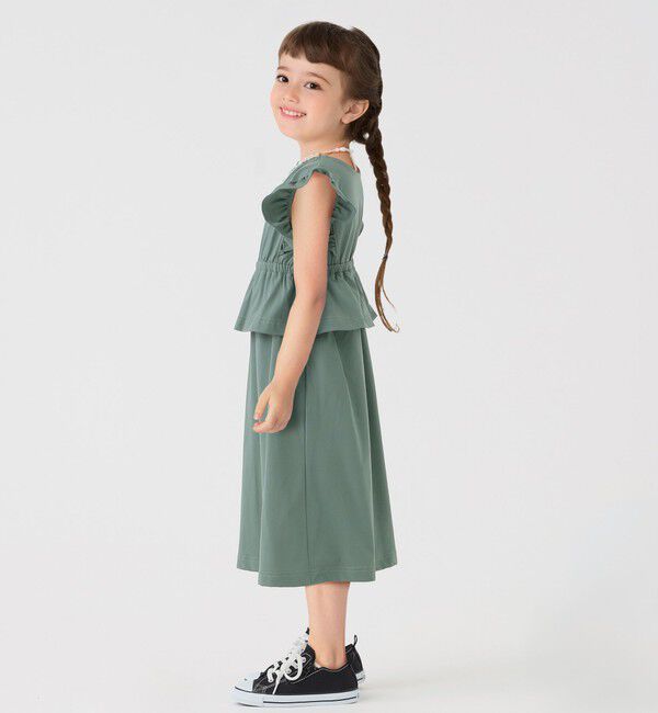 SHIPS Colors 「《予約》SHIPS Colors:110～150cm〈接触冷感・速乾・UVカット〉リンクワンピース◆」|ワンピース|カーキ