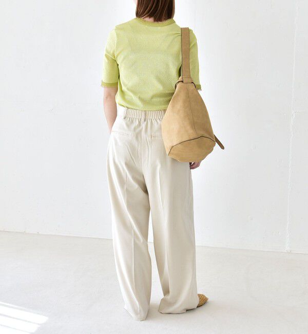 quaranciel「《予約》quaranciel:〈洗濯機可能〉CALCULO(R)使用 イージー タック ワイド パンツ」|その他|