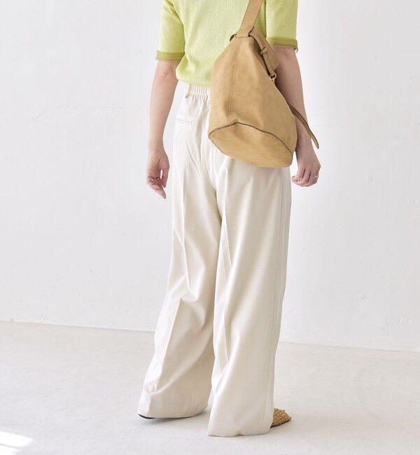 quaranciel「《予約》quaranciel:〈洗濯機可能〉CALCULO(R)使用 イージー タック ワイド パンツ」|その他|