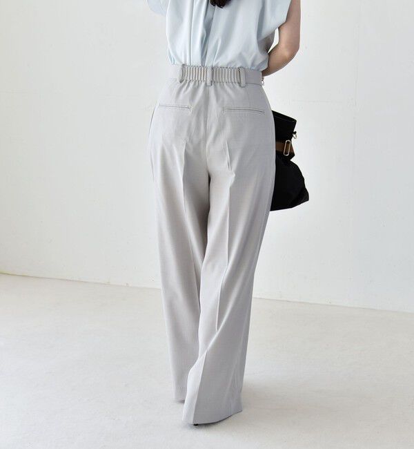 quaranciel「《予約》quaranciel:〈洗濯機可能〉CALCULO(R)使用 イージー タック ワイド パンツ」|その他|