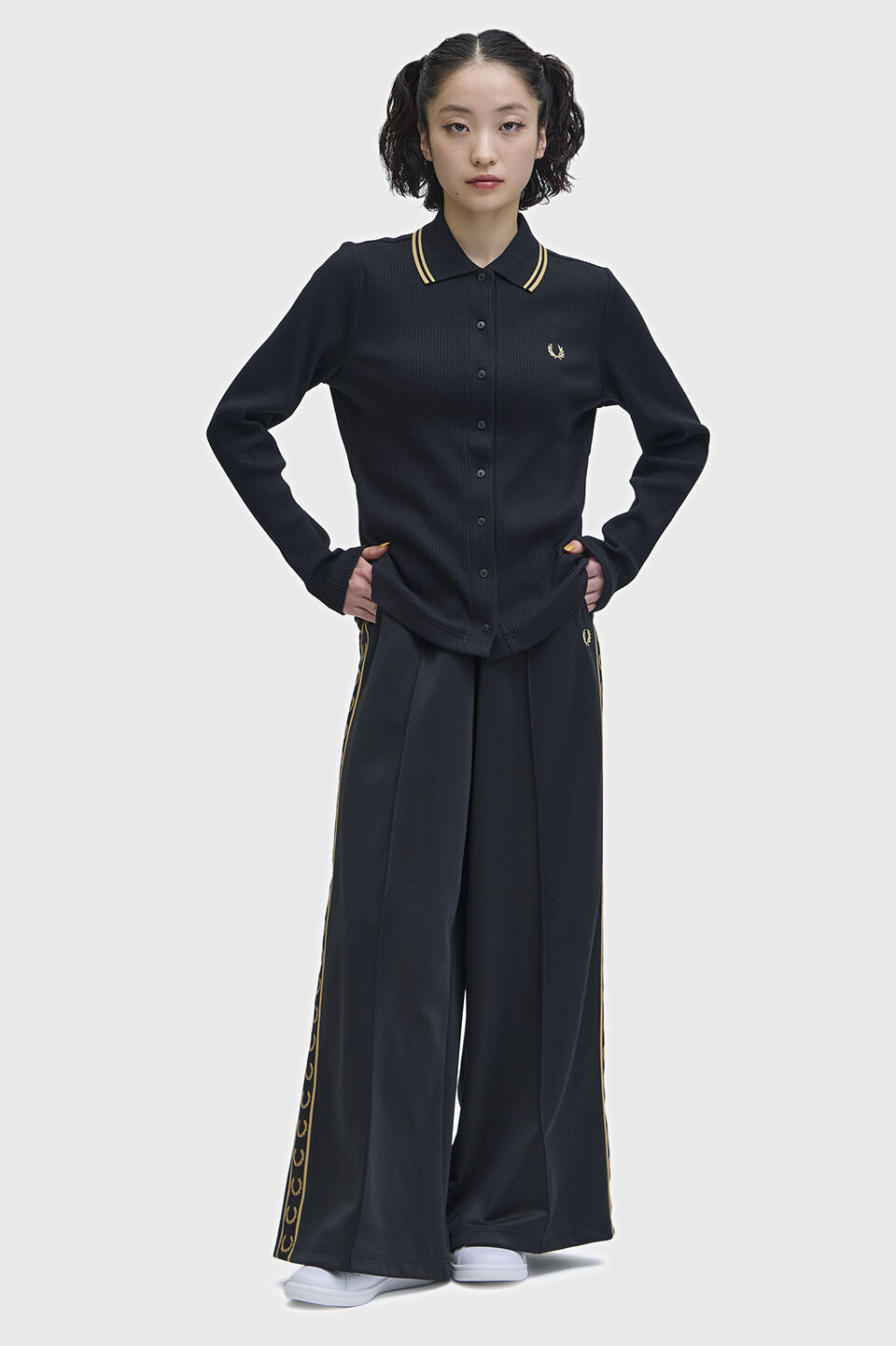 FRED PERRY 「Button Through Rib Polo Shirt」|ポロシャツ|