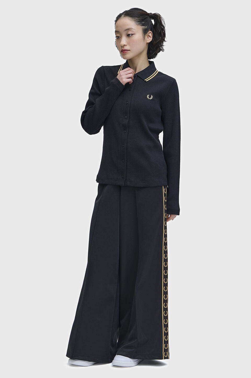 FRED PERRY 「Button Through Rib Polo Shirt」|ポロシャツ|