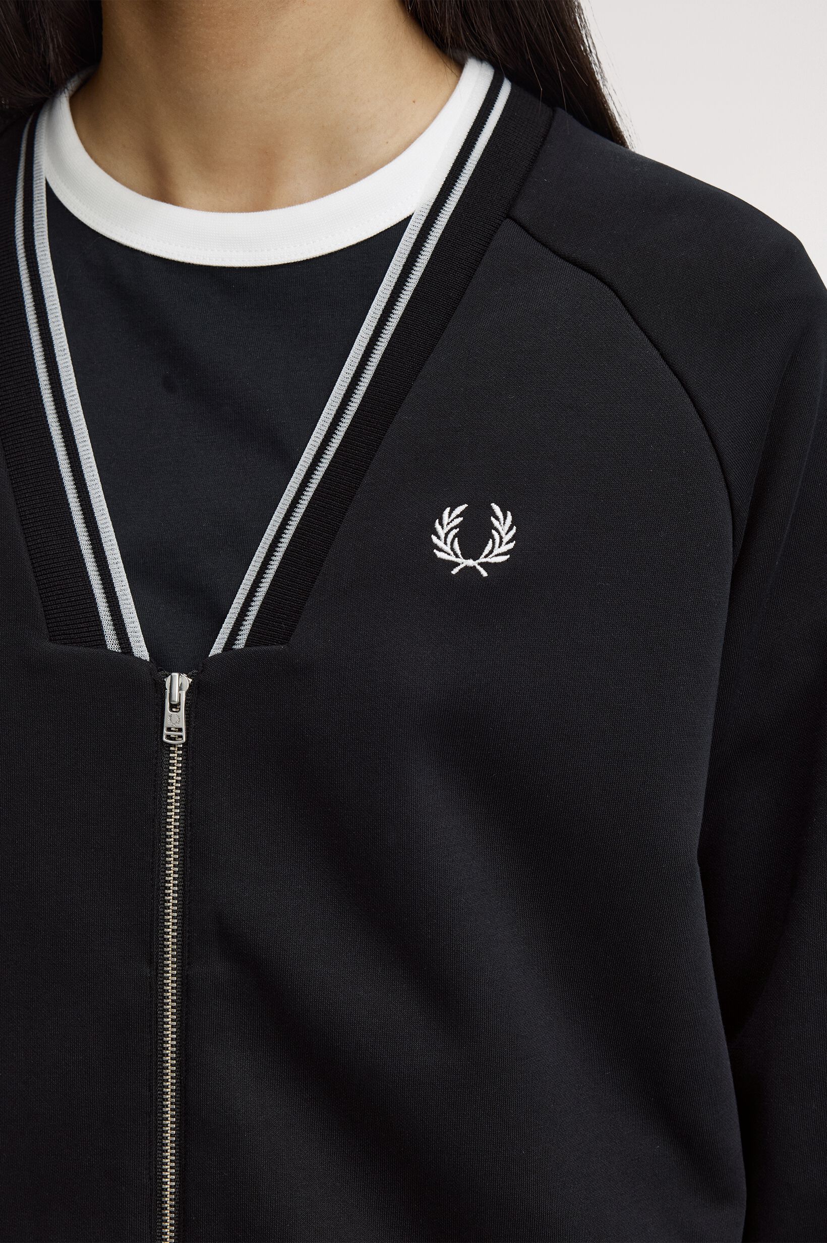 FRED PERRY 「Sheer Tipped Sweatshirt Cardigan」|カーディガン|