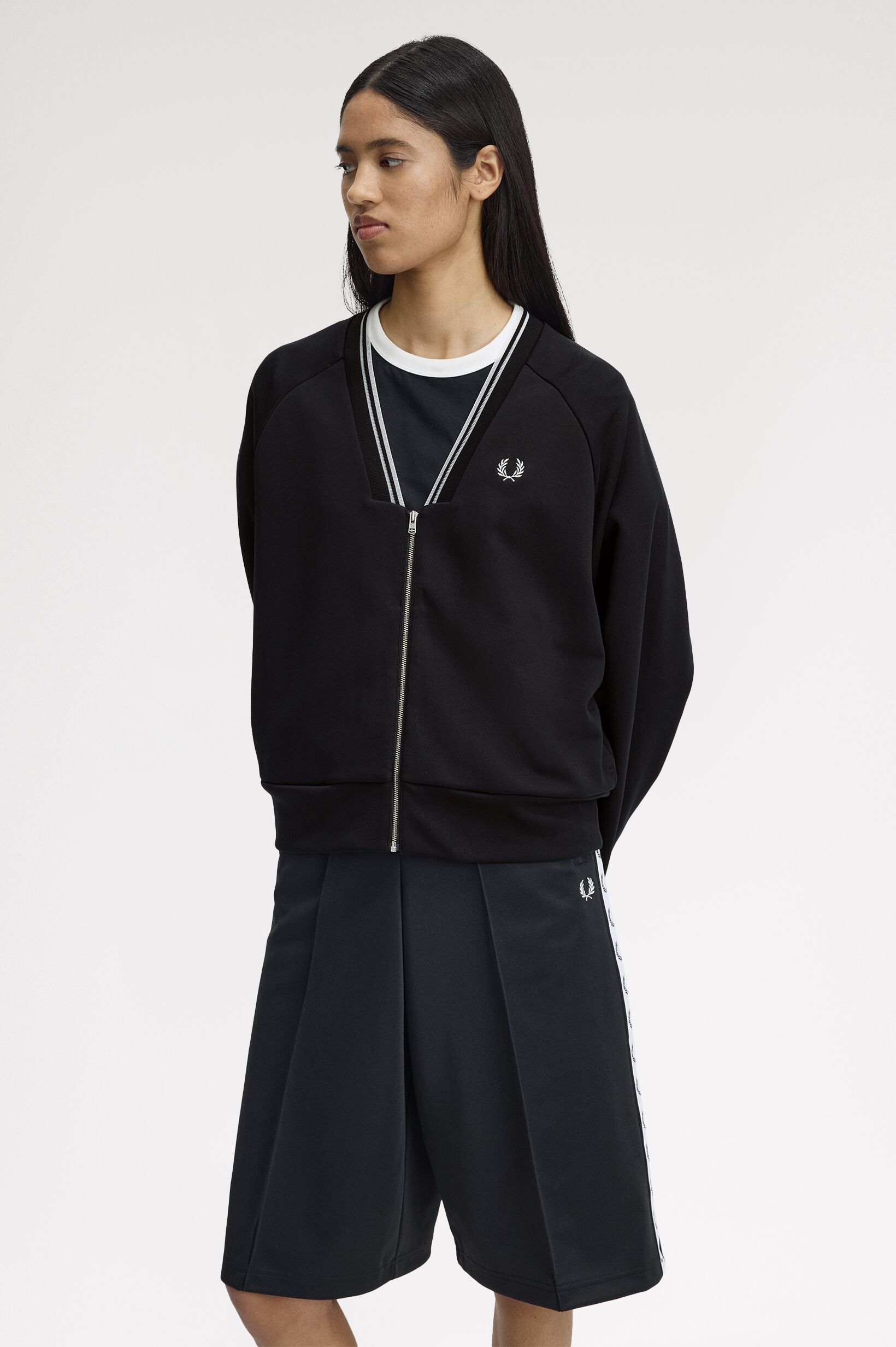 FRED PERRY 「Sheer Tipped Sweatshirt Cardigan」|カーディガン|