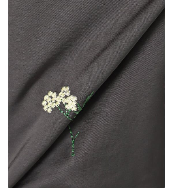 OUTDOOR PRODUCTS Usual Things「フラワーエンブロイダリーサテンイージーパンツ」|スラックス|