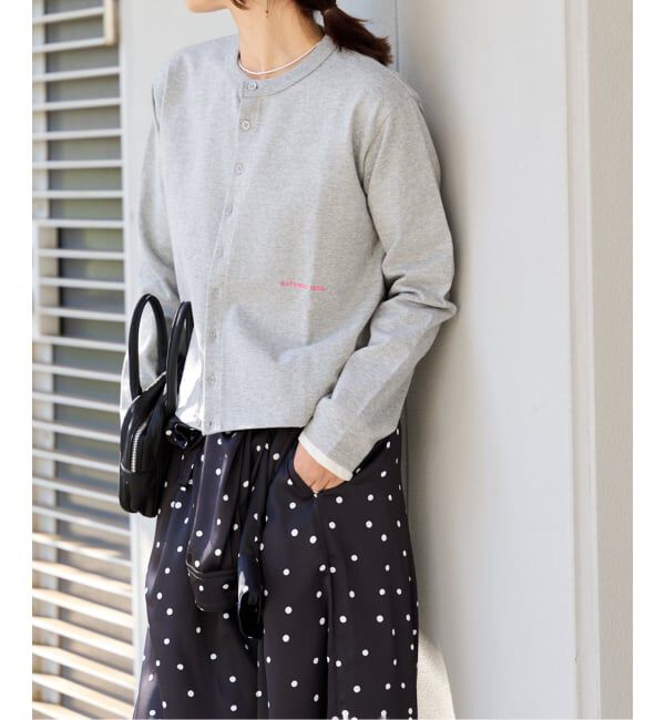 OUTDOOR PRODUCTS Usual Things「ロゴ刺繍コットンクルーネックカーディガン」|カーディガン|