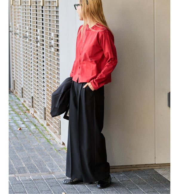 OUTDOOR PRODUCTS Usual Things「ロゴ刺繍コットンクルーネックカーディガン」|カーディガン|