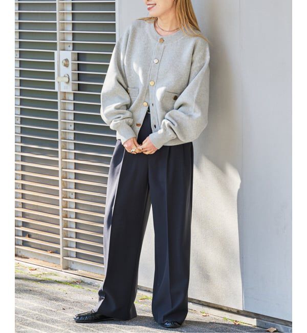 OUTDOOR PRODUCTS Usual Things「スウェットライク金ボタンカーデ」|カーディガン|