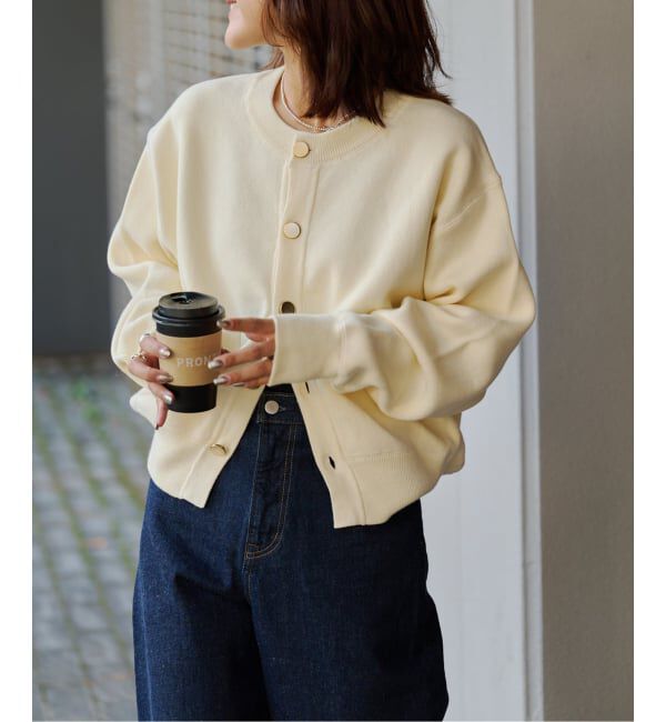 OUTDOOR PRODUCTS Usual Things「スウェットライク金ボタンカーデ」|カーディガン|