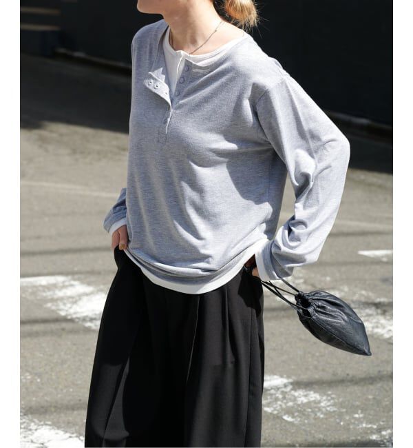 OUTDOOR PRODUCTS Usual Things「レイヤードライクヘンリーネックロンT」|Tシャツ・カットソー|