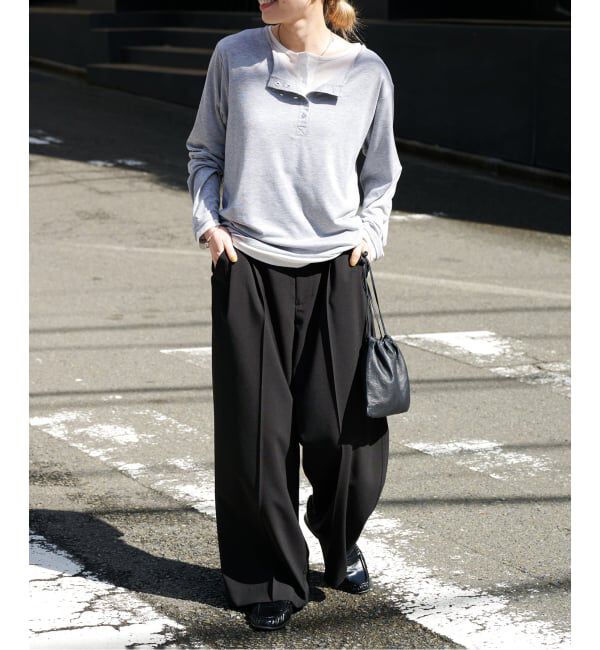 OUTDOOR PRODUCTS Usual Things「レイヤードライクヘンリーネックロンT」|Tシャツ・カットソー|