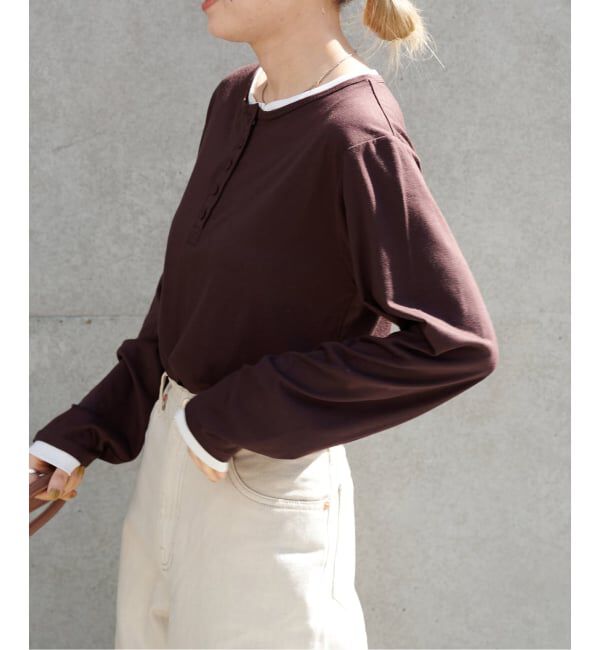 OUTDOOR PRODUCTS Usual Things「レイヤードライクヘンリーネックロンT」|Tシャツ・カットソー|