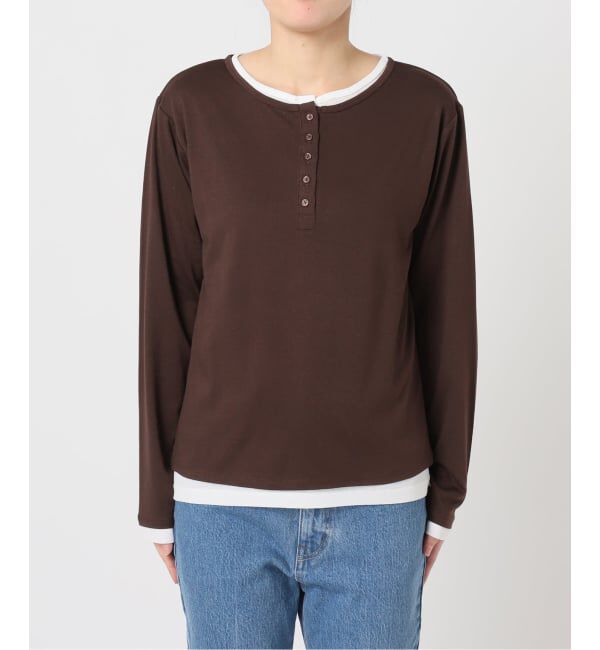 OUTDOOR PRODUCTS Usual Things「レイヤードライクヘンリーネックロンT」|Tシャツ・カットソー|