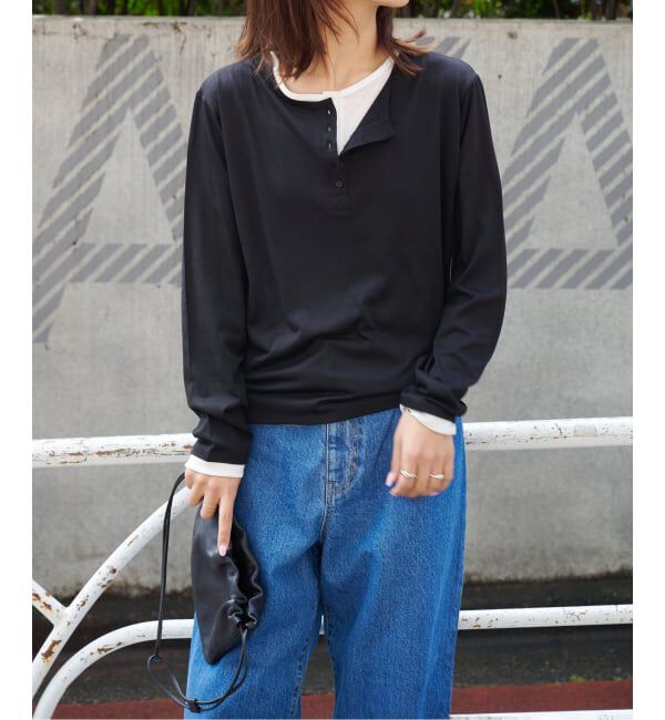 OUTDOOR PRODUCTS Usual Things「レイヤードライクヘンリーネックロンT」|Tシャツ・カットソー|