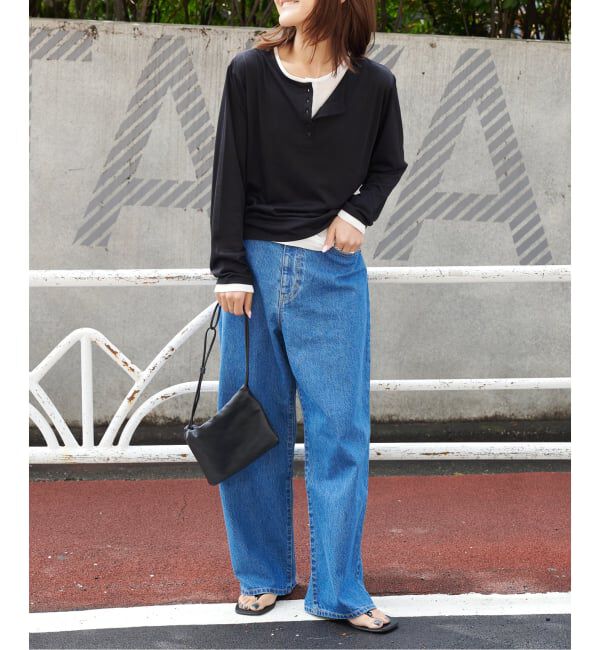 OUTDOOR PRODUCTS Usual Things「レイヤードライクヘンリーネックロンT」|Tシャツ・カットソー|