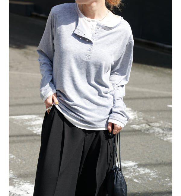 OUTDOOR PRODUCTS Usual Things「レイヤードライクヘンリーネックロンT」|Tシャツ・カットソー|