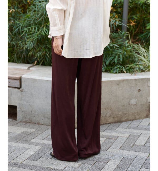 OUTDOOR PRODUCTS Usual Things「シャイニージャージーパンツ」|スラックス|