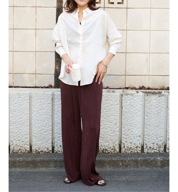 OUTDOOR PRODUCTS Usual Things「シャイニージャージーパンツ」|スラックス|