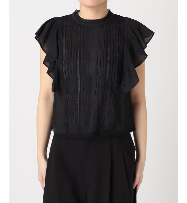 OUTDOOR PRODUCTS Usual Things「≪予約≫コットンレーストリムラッフルブラウス」|シャツ・ブラウス|