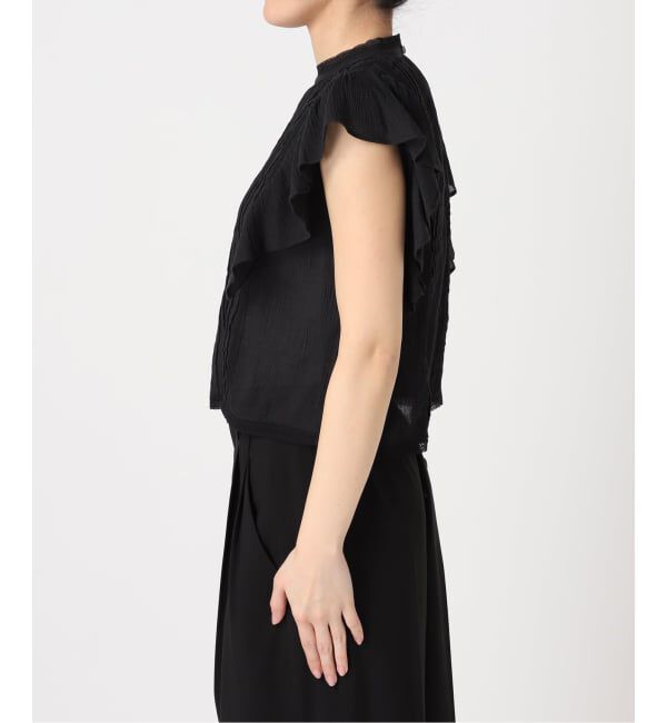 OUTDOOR PRODUCTS Usual Things「≪予約≫コットンレーストリムラッフルブラウス」|シャツ・ブラウス|