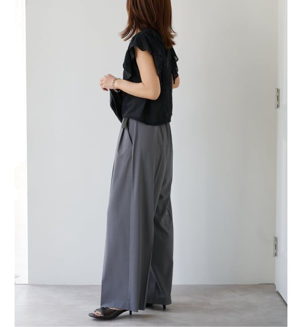 OUTDOOR PRODUCTS Usual Things「≪予約≫コットンレーストリムラッフルブラウス」|シャツ・ブラウス|