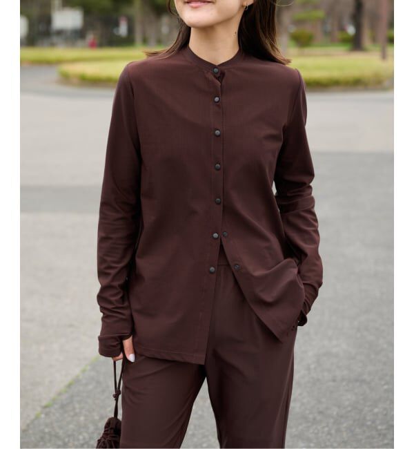 OUTDOOR PRODUCTS Usual Things「≪予約≫ACTIVE WEAR テレコクルーネックスナップカーディガン」|カーディガン|