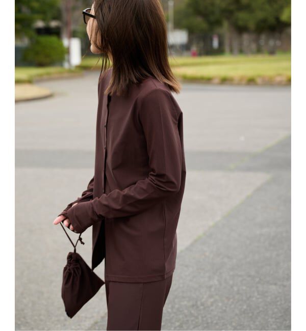 OUTDOOR PRODUCTS Usual Things「≪予約≫ACTIVE WEAR テレコクルーネックスナップカーディガン」|カーディガン|