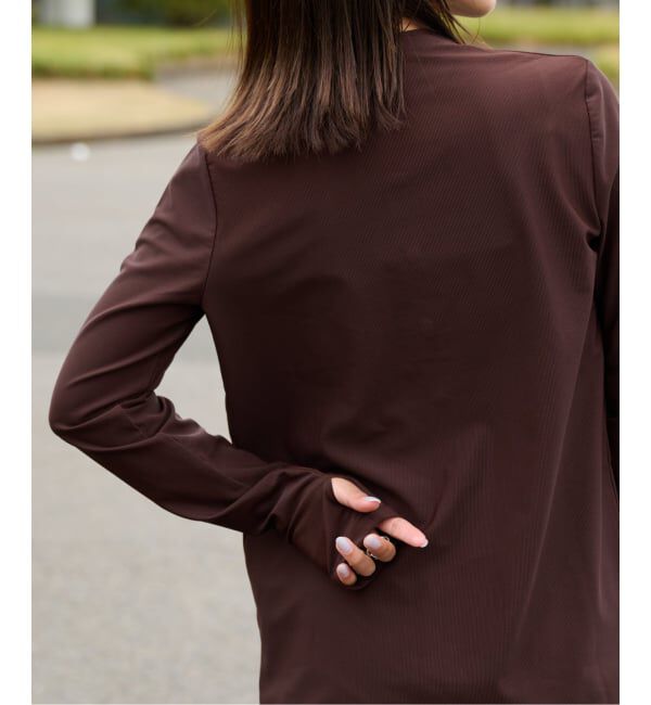 OUTDOOR PRODUCTS Usual Things「≪予約≫ACTIVE WEAR テレコクルーネックスナップカーディガン」|カーディガン|