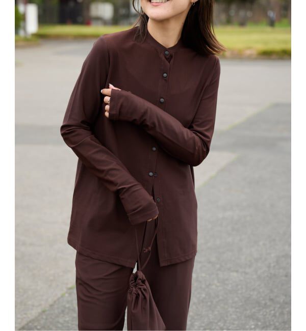 OUTDOOR PRODUCTS Usual Things「≪予約≫ACTIVE WEAR テレコクルーネックスナップカーディガン」|カーディガン|