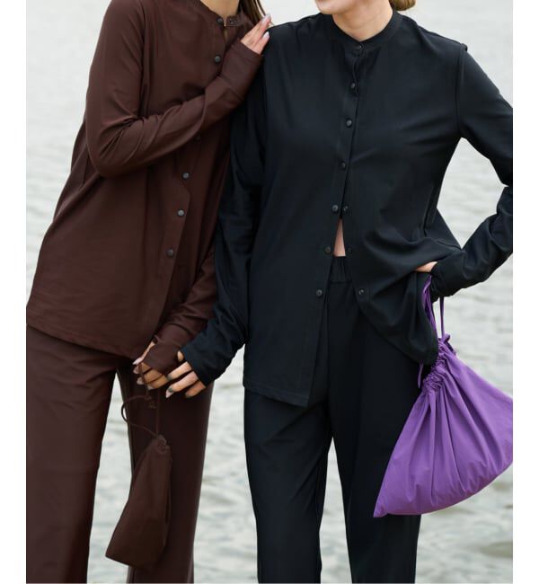 OUTDOOR PRODUCTS Usual Things「≪予約≫ACTIVE WEAR テレコクルーネックスナップカーディガン」|カーディガン|